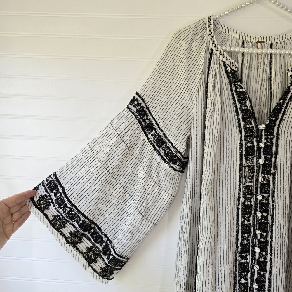 Free People Vagabond Cotton Embroidered Tunic Dress XS NWT New - Picture 8 of 12